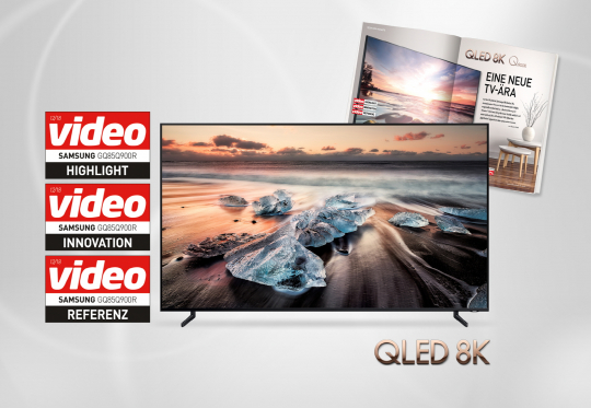 ▲삼성전자가 출시한 ΄QLED 8K΄ TV가 독일 AV 전문 평가지  '비디오(Video)'로부터 최고의 TV라는 평가를 받았다. (사진제공=삼성전자)