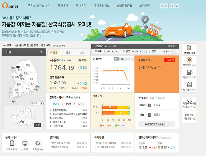 (출처=오피넷 홈페이지)