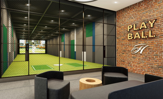 ▲부산 사직 1-6지구 커뮤니티 시설에 들어설 스크린야구장(자료=현대건설)