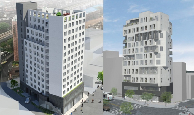 ▲휘경동(좌), 화곡동 역세권 청년주택 투시도.(사진제공=서울시)