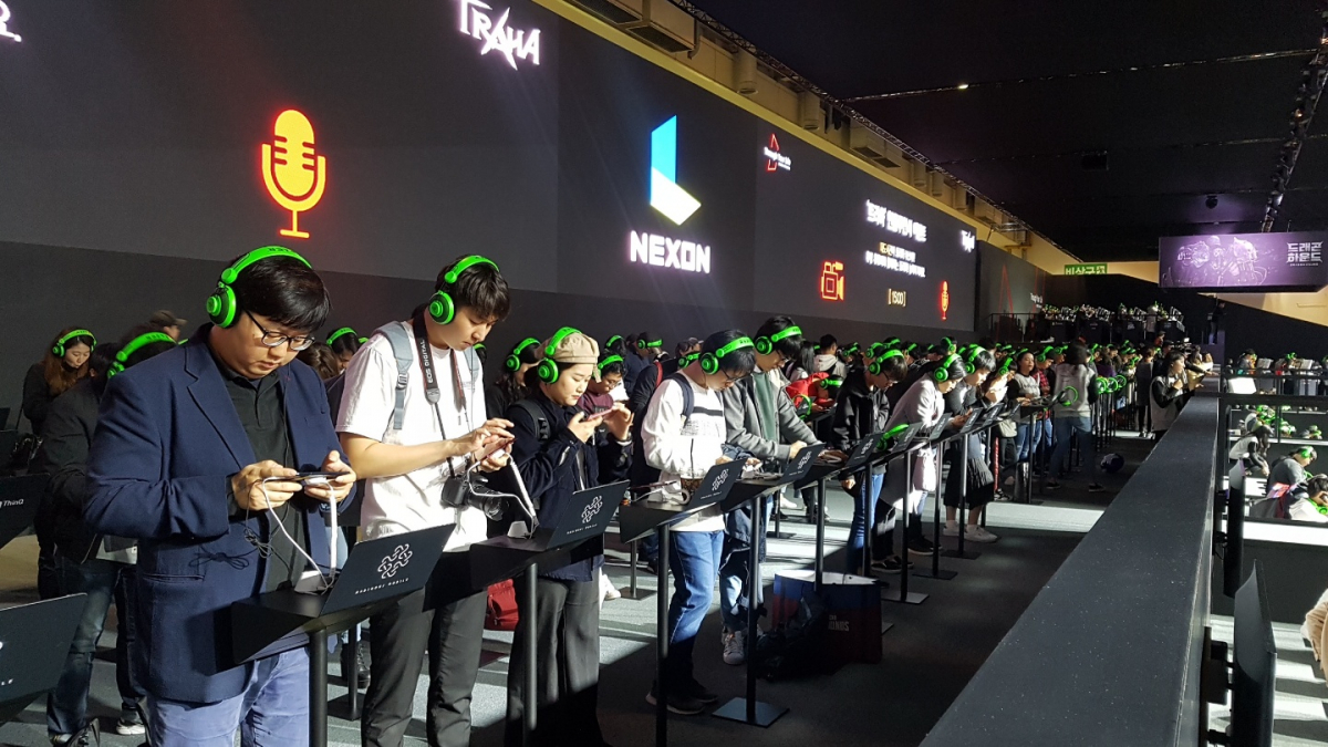 ▲지스타 2018 넥슨 부스. (조성준 기자 tiatio@)