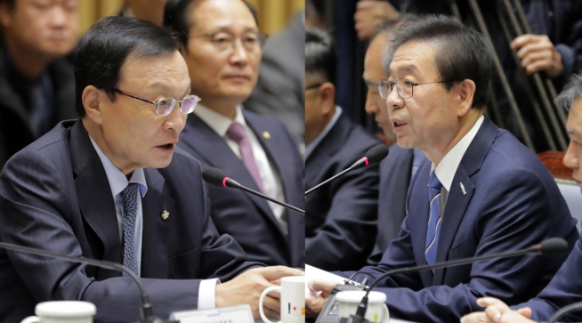 ▲이해찬 더불어민주당 대표(좌), 박원순 서울시장.(연합뉴스)