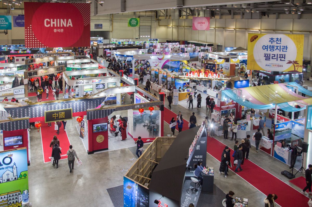 ▲'2017 하나투어 여행박람회 부산' 전시관 전경.(사진제공=하나투어)