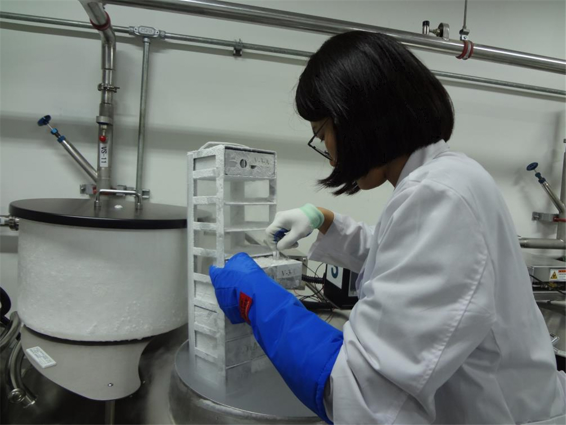 ▲농촌진흥청 미생물은행에서 특허 미생물 복제본을 보존하는 모습 . 미생물은행에선 혹시 모를 유실에 대비해 특허 미생물의 복제본까지 저온 보관하고 있다. 사진제공 농촌진흥청