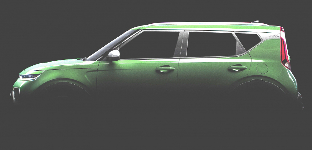 ▲기아차가 3세대 쏘울 측면 실루엣과 인테리어 티저 이미지를 공개했다. (사진제공=기아차)