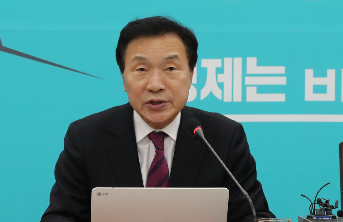 ▲바른미래당 손학규 대표가 23일 오전 국회에서 열린 최고위원회의에서 발언하고 있다. (연합뉴스)