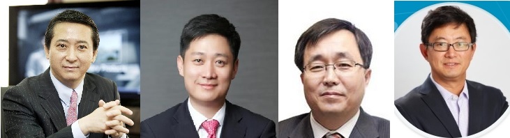 ▲(왼쪽부터) 권영수 LG COO(최고운영책임자) 부회장, 홍범식 LG 경영전략팀장 사장, 이명관 LG 인사팀장, 김동수 LG테크놀로지벤처스 대표