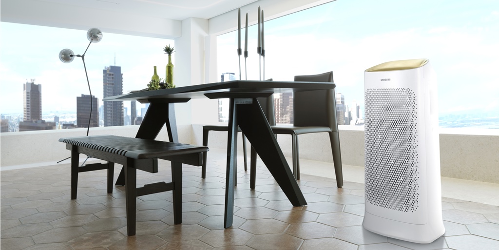 ▲삼성전자가 인도 시장에서 지난달 출시한 공기청정기 AX5500.(사진제공=삼성전자)