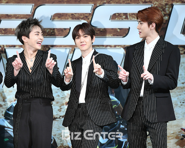 ▲엑소 시우민, 백현, 세훈(사진=고아라 기자 iknow@)