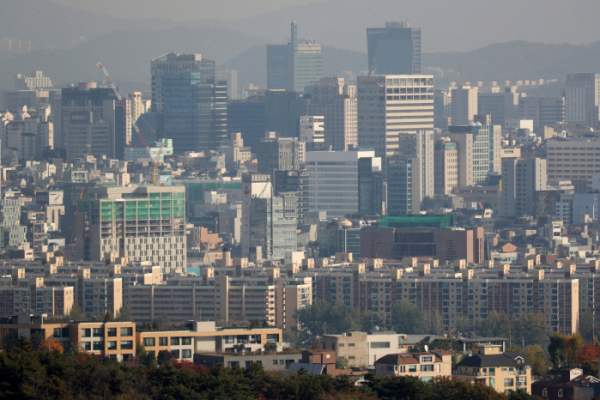 ▲서울 남산에서 바라본 강남구 일대(연합뉴스)