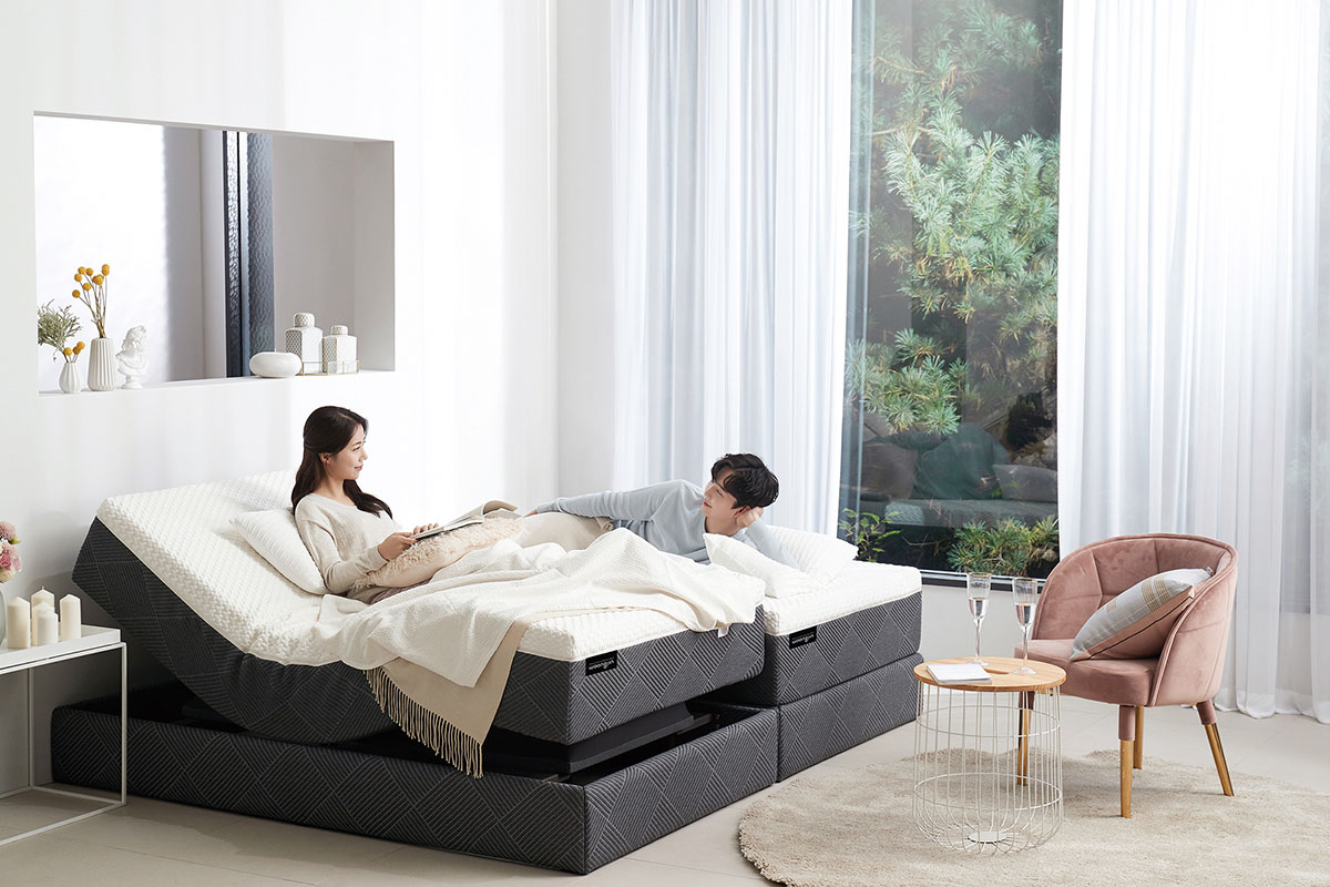 ▲ ‘슬립 컨트롤 모션베드’ (사진제공=웅진렌탈)