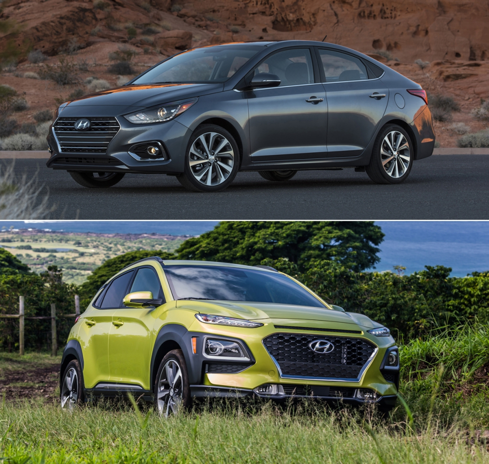 ▲현대차 엑센트(사진 위)와 소형 SUV 코나가 미국의 대표적인 소비자 구매 지침서 <컨슈머 가이드>가 뽑은 자동차 부문 '베스트 바이'에 선정됐다.  (사진제공=현대차)