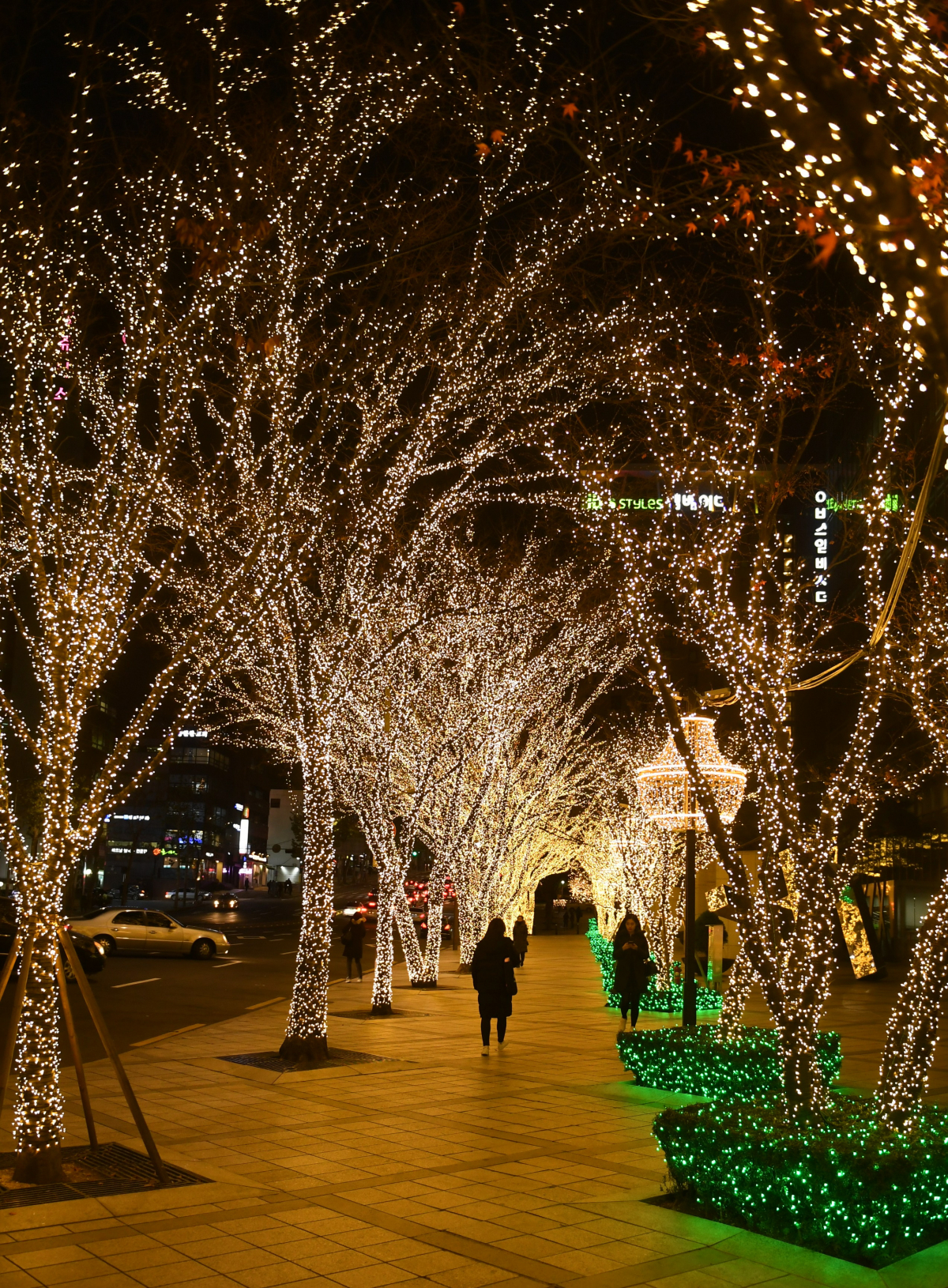 ▲본격적인 겨울 추위기 시작된 5일 포스코는 포스코센터 내외부에 With POSCO를 통하여 더불어 함께 발전하는 기업시민의 실천 의지를 담아 크리스마스트리에 불을 밝혔다. 이 트리는 새해 2월 중순까지 점등된다.포스코센터를 둘러싸고 있는 가로등, 가로수, 화단에는 수많은 별들이 모인 은하수를 연상케하는 ‘With POSCO Tree’ 더불어 함께 발전하는 포스코그룹 구성원들의 마음을 상징화한 것이다.(사진제공=포스코)