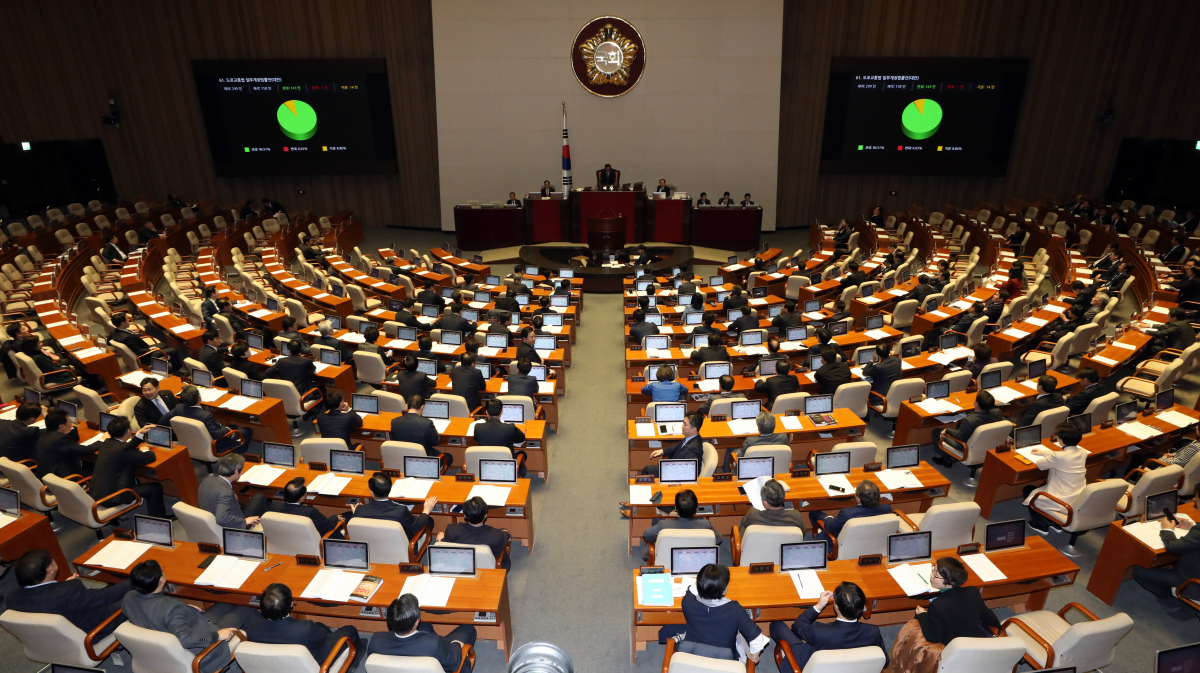 ▲국회 본회의 모습(뉴시스)