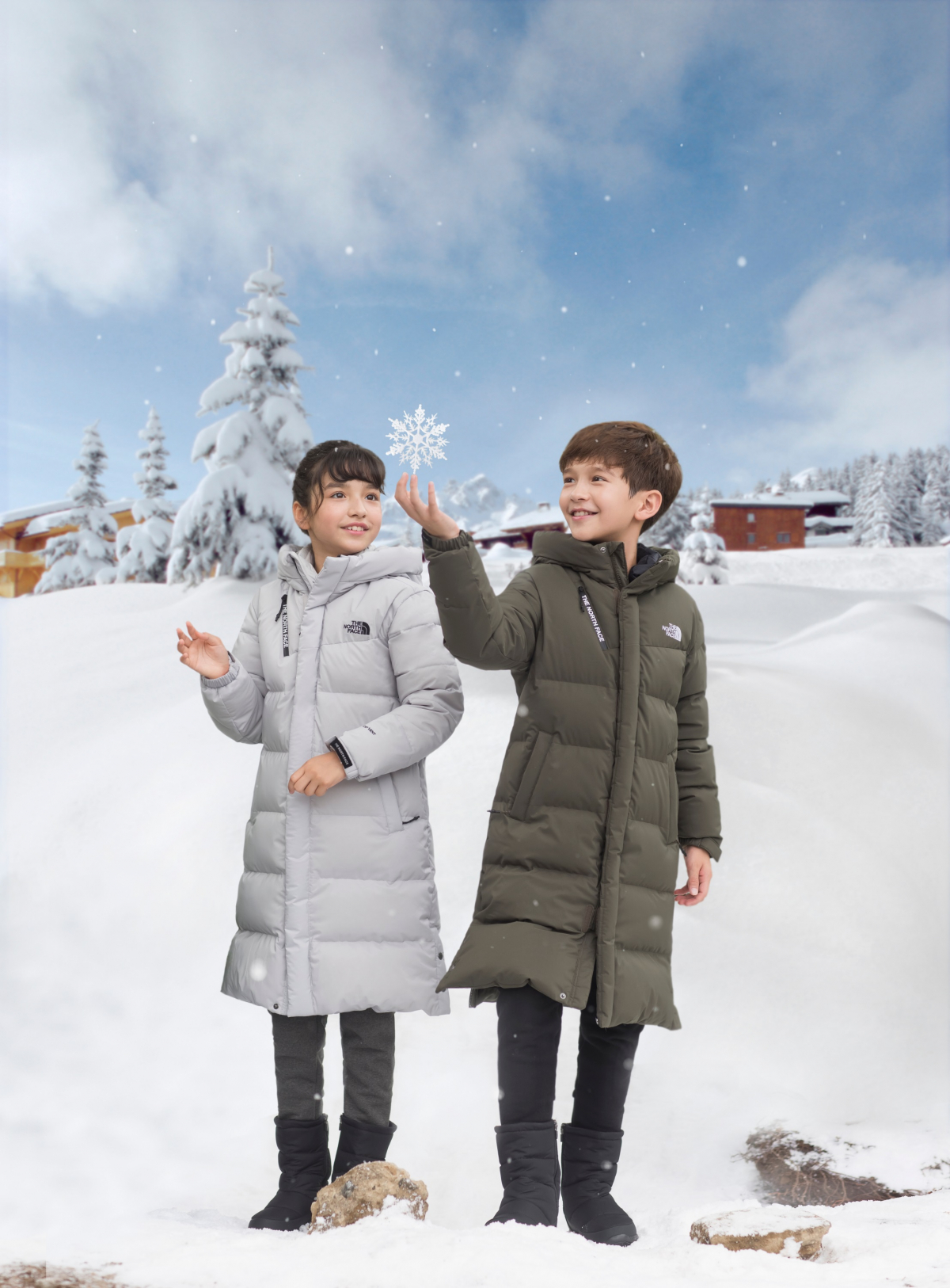 ▲노스페이스 ‘키즈 수퍼 에어 다운’ 착용 사진