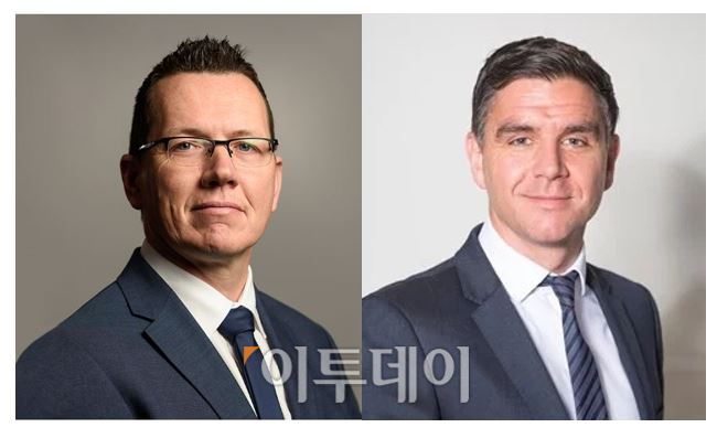 ▲올해 현대자동차 영국법인에 영입된 (죄측)팀 화이트 영국법인 영업본부 매니저와 마이클 스튜어트 영국법인 영업이사