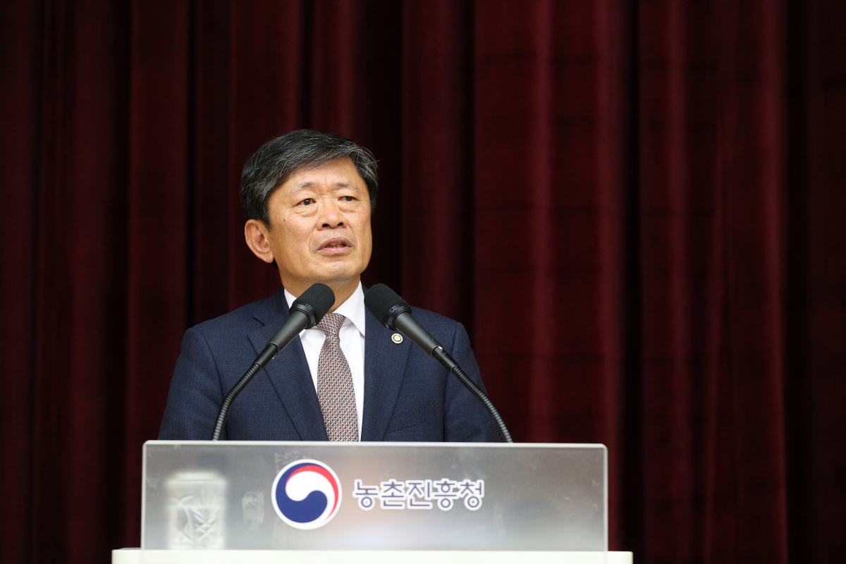 ▲농촌진흥청은 14일 전북 완주군 본청에서 라승용 청장의 이임식을 열었다.(농촌진흥청)