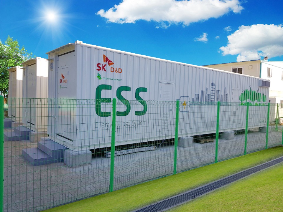 ▲충북 진천 ESS 설비(사진 제공=SK디앤디)