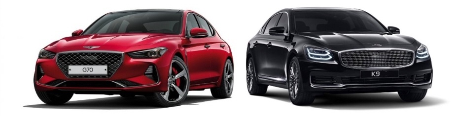 ▲제네시스 G70와 기아차 K9 등이 국토부가 뽑은 '올해의 안전한 차'에 선정됐다. (사진제공=현대차그룹)