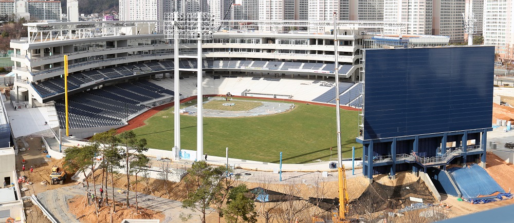 ▲마무리 공사중인 창원NC파크. (연합뉴스)