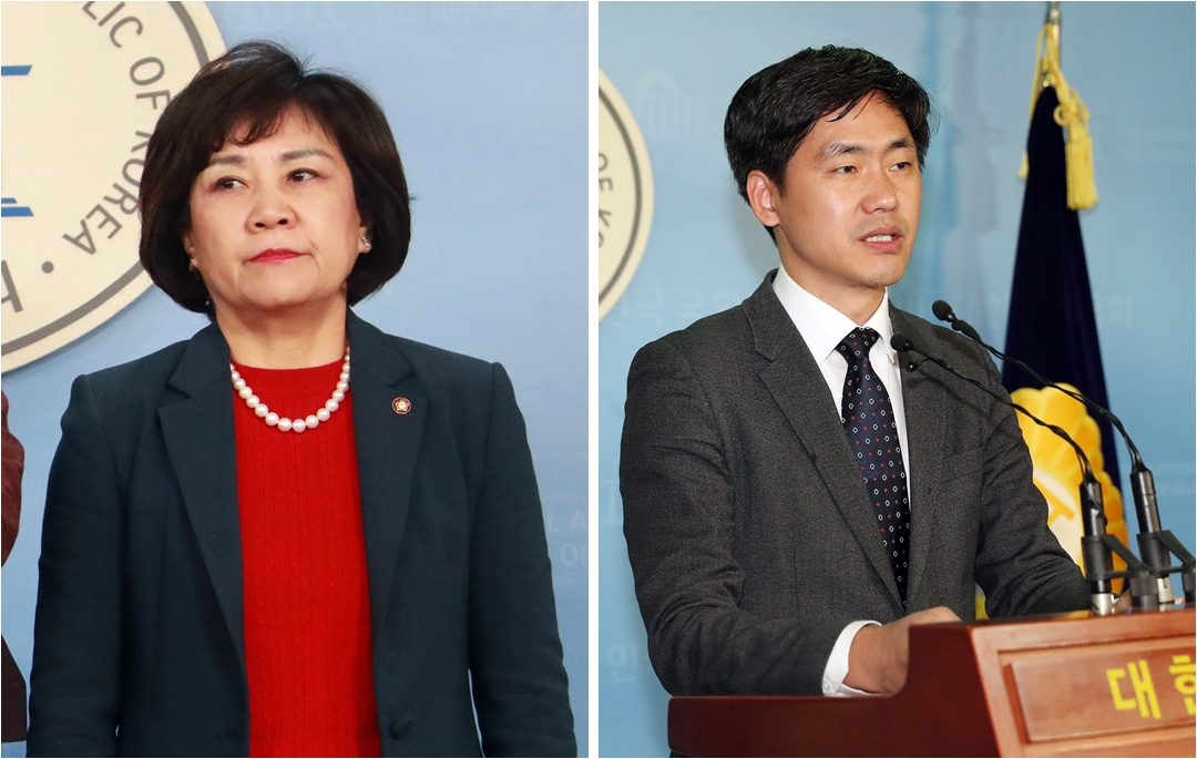 ▲김순례 자유한국당 대변인(왼쪽), 이종철 바른미래당 대변인(오른쪽)(사진=연합뉴스)