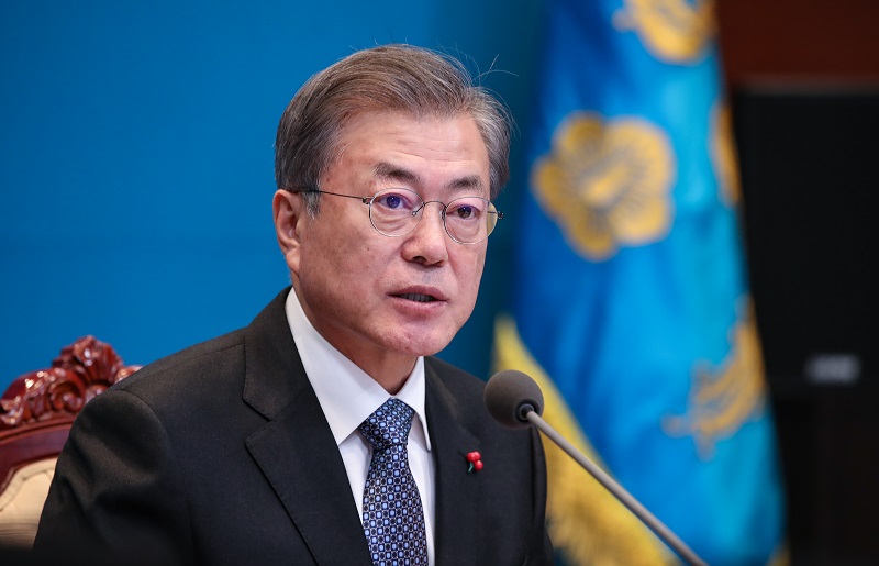 ▲문재인 대통령이 31일 오후 청와대 여민관에서 열린 수석·보좌관 회의에서 발언하고 있다. (연합뉴스)