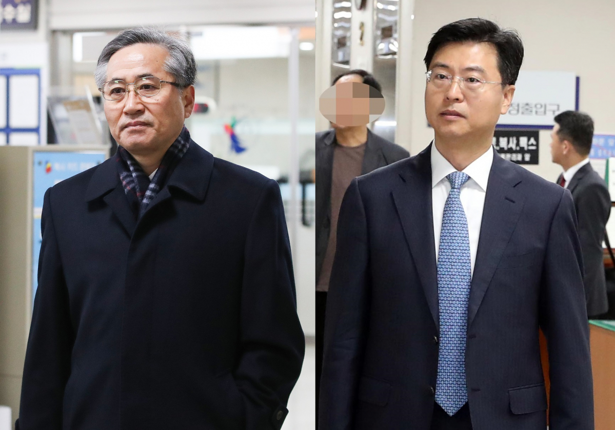 ▲추명호 전 국장(왼쪽)과 최윤수 전 2차장(뉴시스)