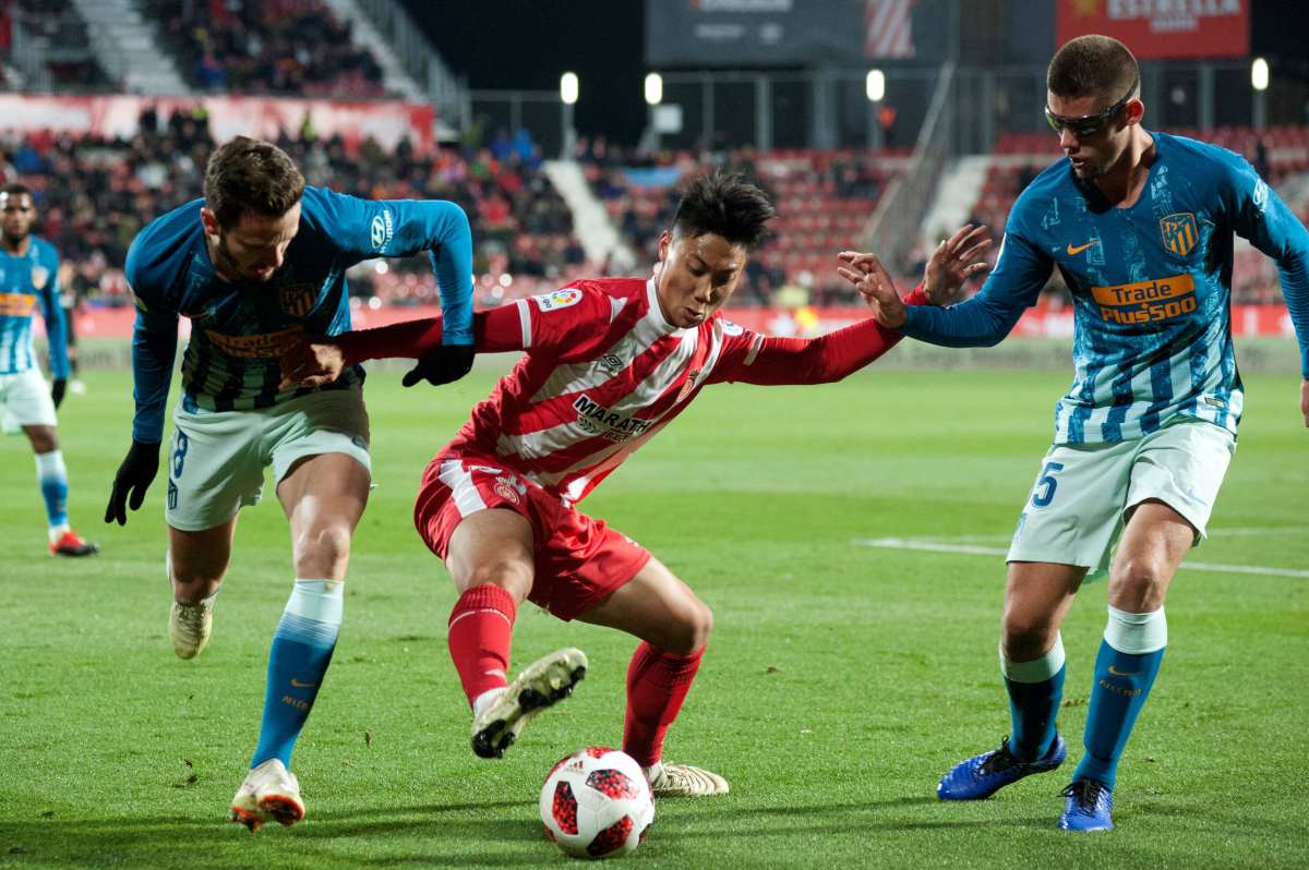 ▲스페인 프로축구 1군에 데뷔한 백승호(사진 중앙).(연합뉴스)