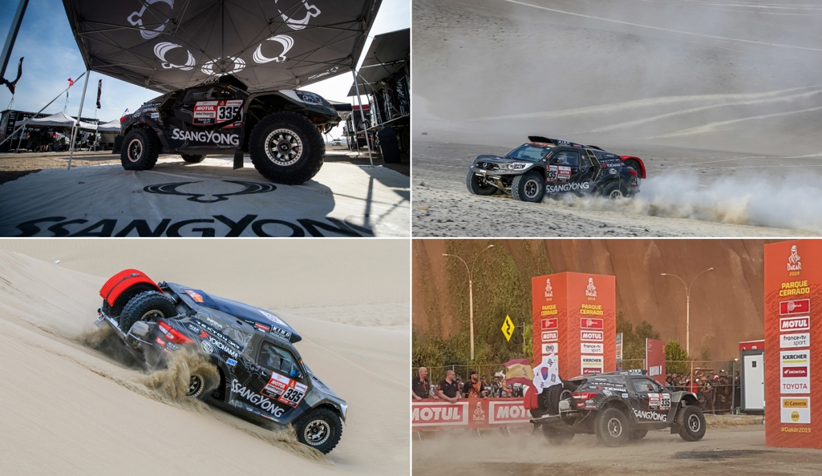 ▲쌍용차가 지난해 티볼리에 이어 올해 다카르 랠리에 렉스턴 DKR을 앞세웠다. 2년 연속 완주 및 상위권 진입을 노리고 있다. (사진제공=쌍용차)