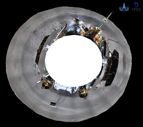 ▲중국의 ‘창어(嫦娥) 4호’가 촬영한 달 뒷면 파노라마 사진. 중국국가항천국(CNSA)
