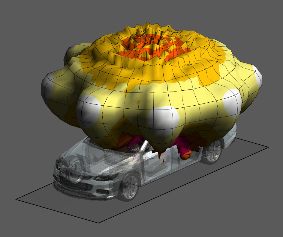 ▲LS엠트론은 자율주행 차량용 개량 5G 안테나를 독자 개발하고, 필드 테스트를 거쳐 2019년 상용화에 나선다. 사진은 전방향성 5G 안테나가 적용된 차량의 시뮬레이션. 사진제공 LS엠트론