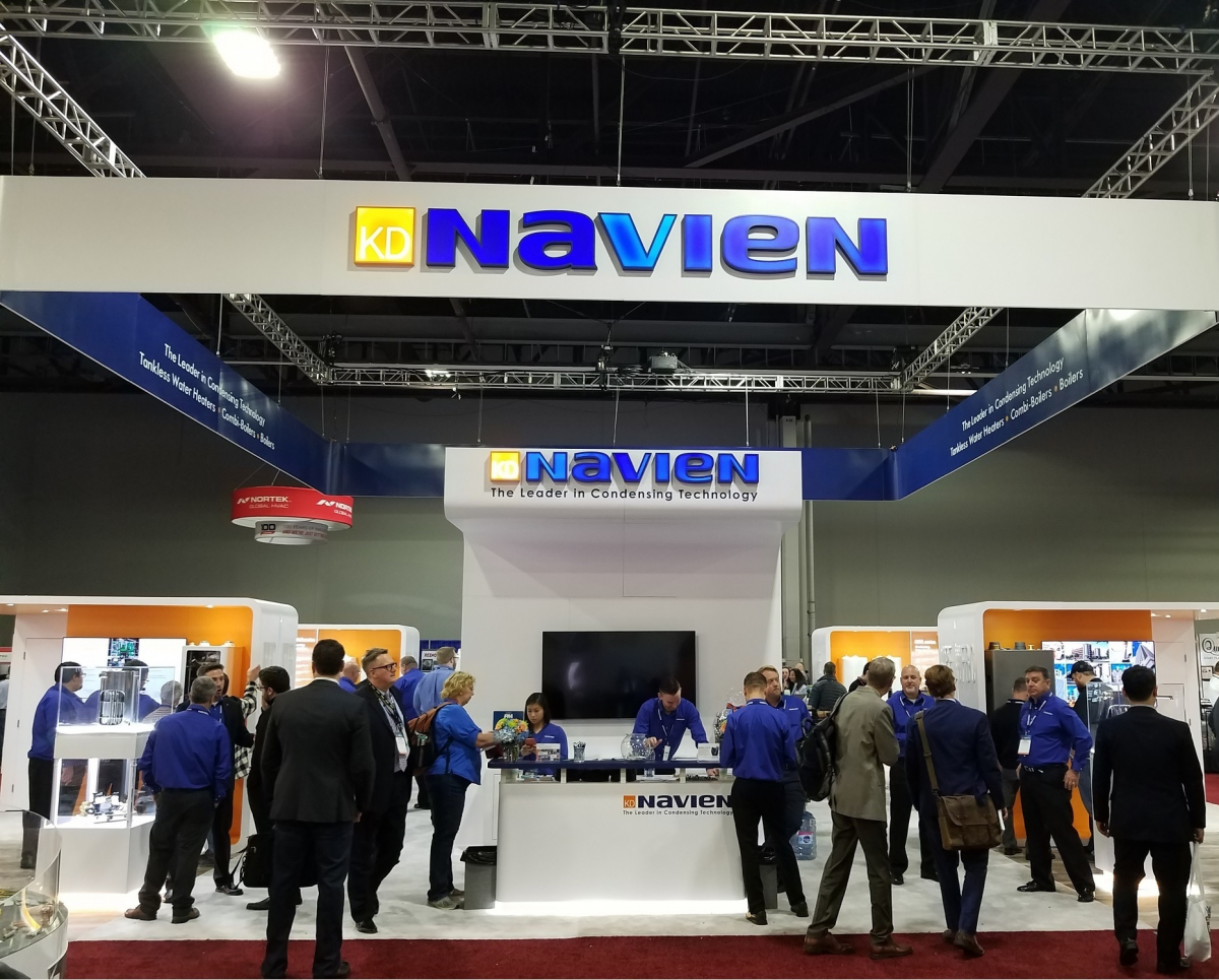 ▲2019 AHR EXPO 경동나비엔 부스 전경. (경동나비엔)