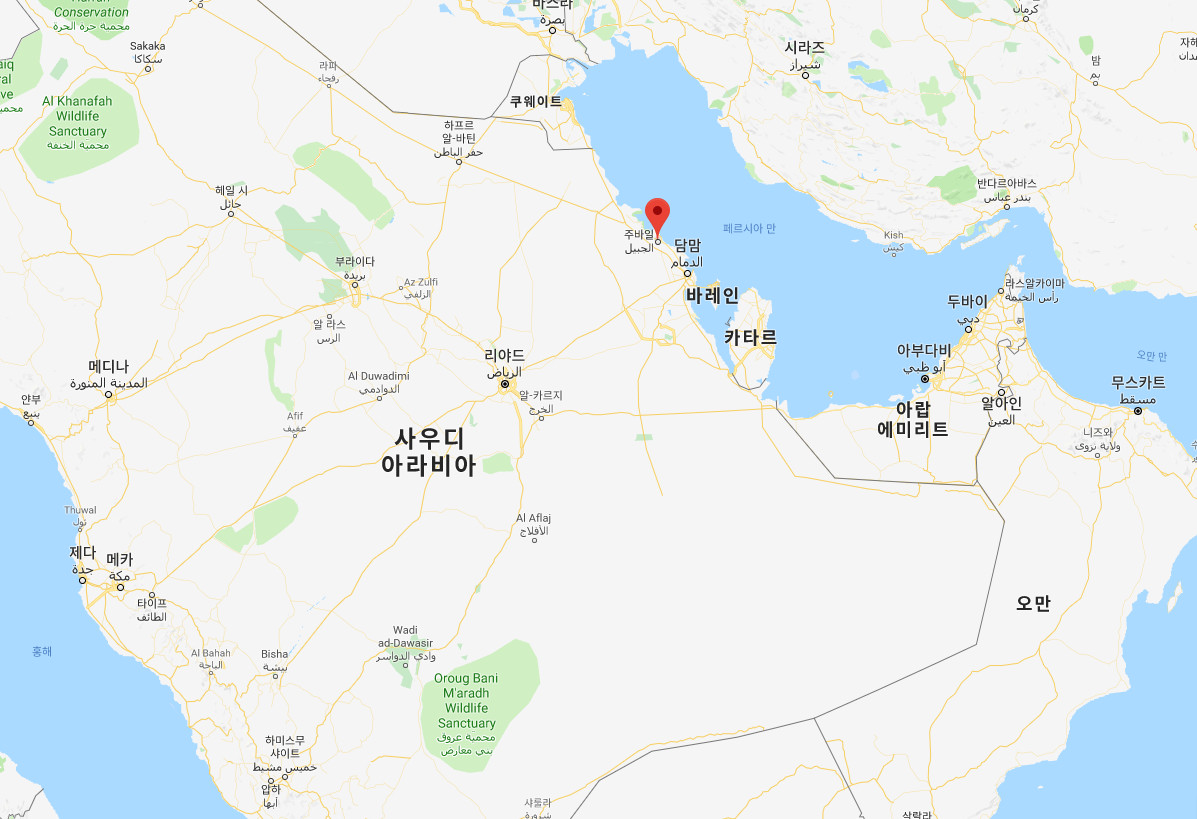 ▲사우디아라비아 주베일 산업단지에 건설되는 대림산업 폴리부텐 공장의 위치도(사진=대림산업)