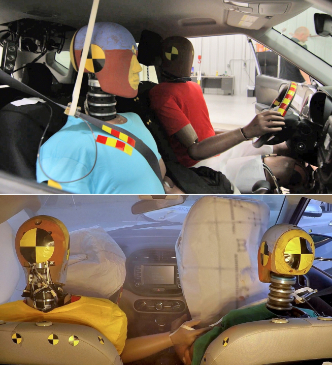 ▲현대기아차가 1차 충돌은 물론 2차 충돌까지 염두에 둔 새로운 에어백 시스템을 개발, 향후 신차에 도입할 계획이라고 밝혔다. (사진제공=현대차)