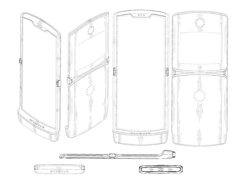 ▲세계지식재산기구에 제출된 모토로라 폴더블폰 디자인. (출처=IT 매체 네오윈)