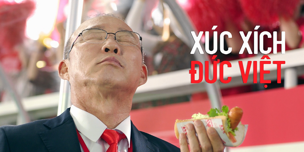 ▲박항서 감독이 출연한 득비엣푸드 광고