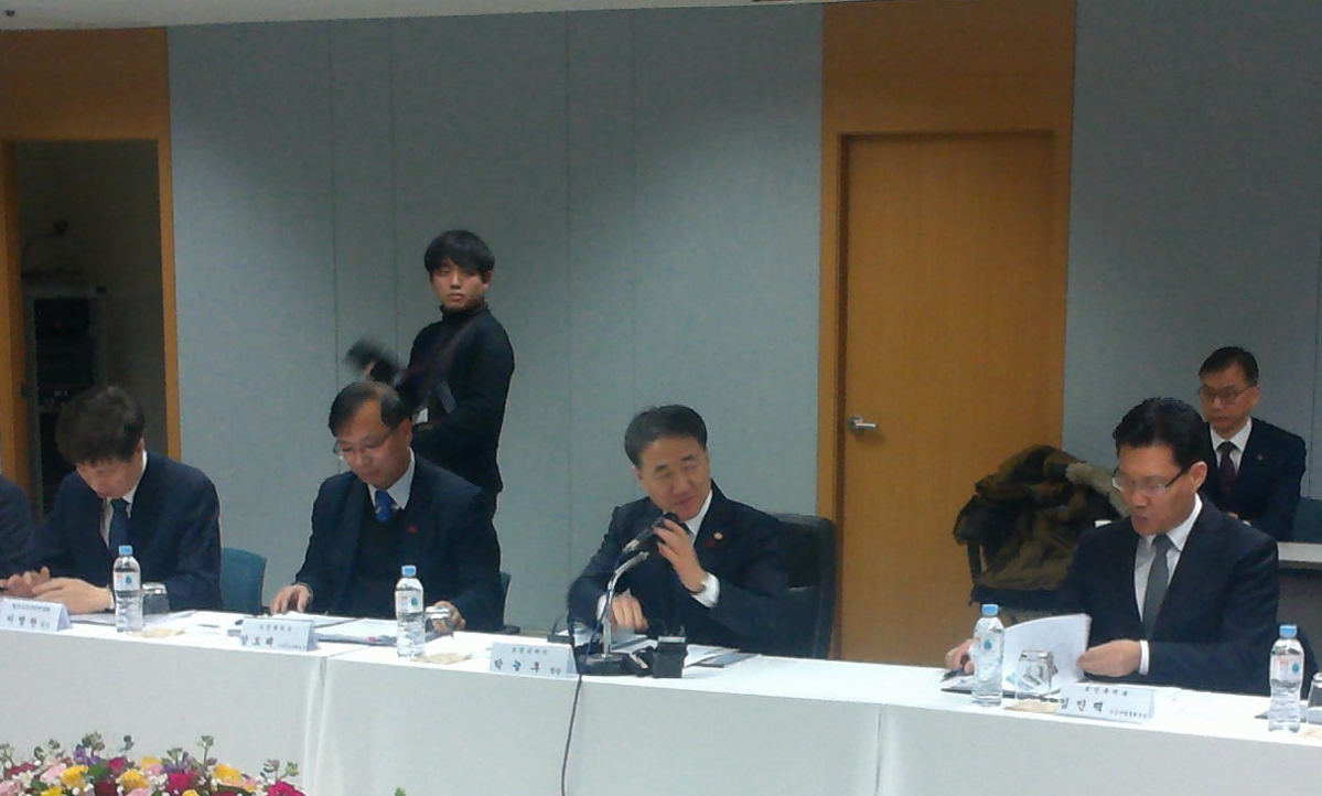 ▲박능후 보건복지부 장관이 22일 오후 서울 서초동 JW타워에서 열린 글로벌 신약 기술수출 기업 현장간담회에서 인사말을 하고 있다.