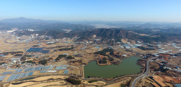 ▲한전공과대학 입지로 확정된 광주전남공동(나주)혁신도시 내 부영(CC)골프장 일원.(뉴시스)