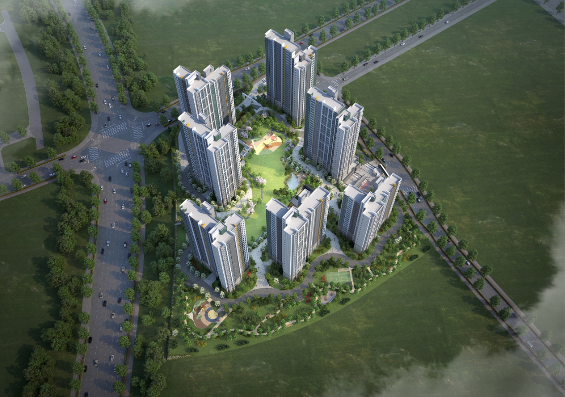 ▲운정신도시 파크푸르지오 조감도