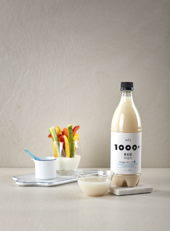 ▲국순당 1000억 유산균 막걸리.(사진제공=국순당)