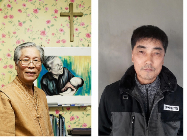 ▲LG 의인상 수상자 이종락 목사(65), 장원갑(53) 씨(왼쪽부터) (사진제공=LG)