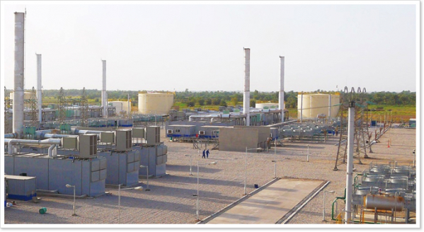 ▲이라크 전력청 900MW 컨테이너형 발전소 전경(STX중공업)
