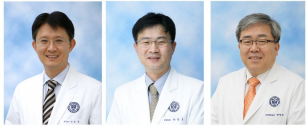 ▲(왼쪽부터)최동훈교수, 박진오 교수, 박영환 교수 (연세대의료원)