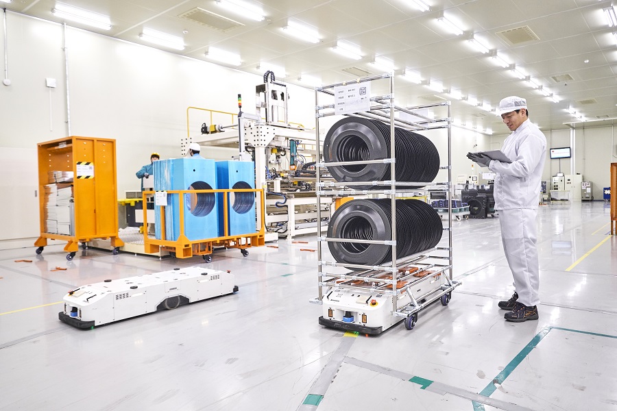 ▲용인 스마트공장 내부 전경(신성이엔지)