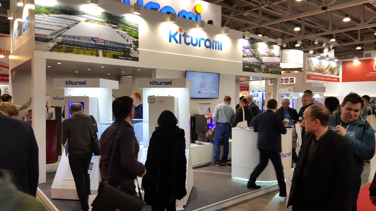 ▲귀뚜라미는 ‘아쿠아 섬 모스코 2019’에 참가해 다양한 보일러 제품을 선보일 계획이다. 사진은 지난해 참가한 모습. (귀뚜라미)