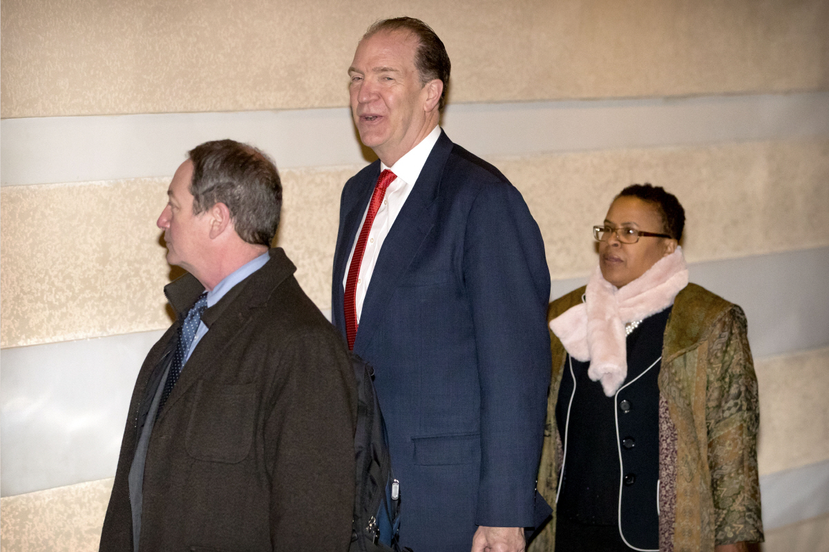 ▲데이비드 맬패스 미국 재무부 국제담당 차관이 미중 고위급 무역협상에 참가하기 위해 베이징에 도착했다. AP/뉴시스