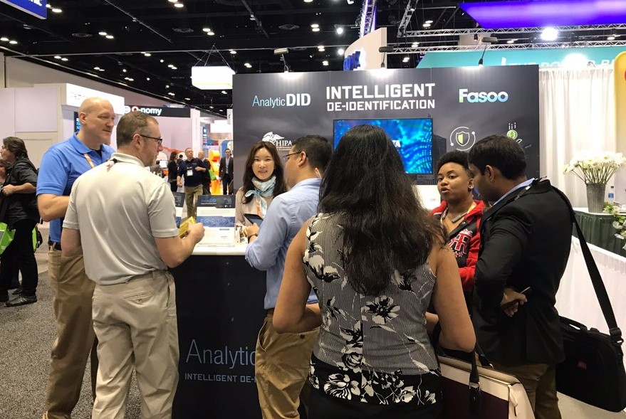 ▲파수닷컴이 세계 북미 대형 의료 IT 행사인 'HIMSS 2019'에 참가해 비식별화 솔루션을 선보이고 있다.(사진 = 파수닷컴 제공)