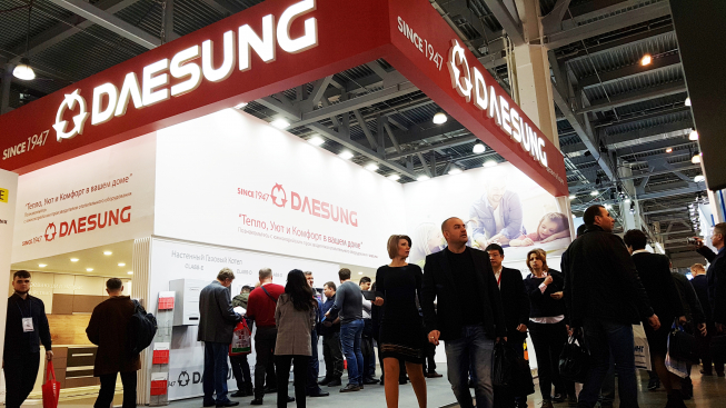 ▲러시아 2019 Moscow 전시회 대성쎌틱의 부스 모습.(사진제공=대성산업)