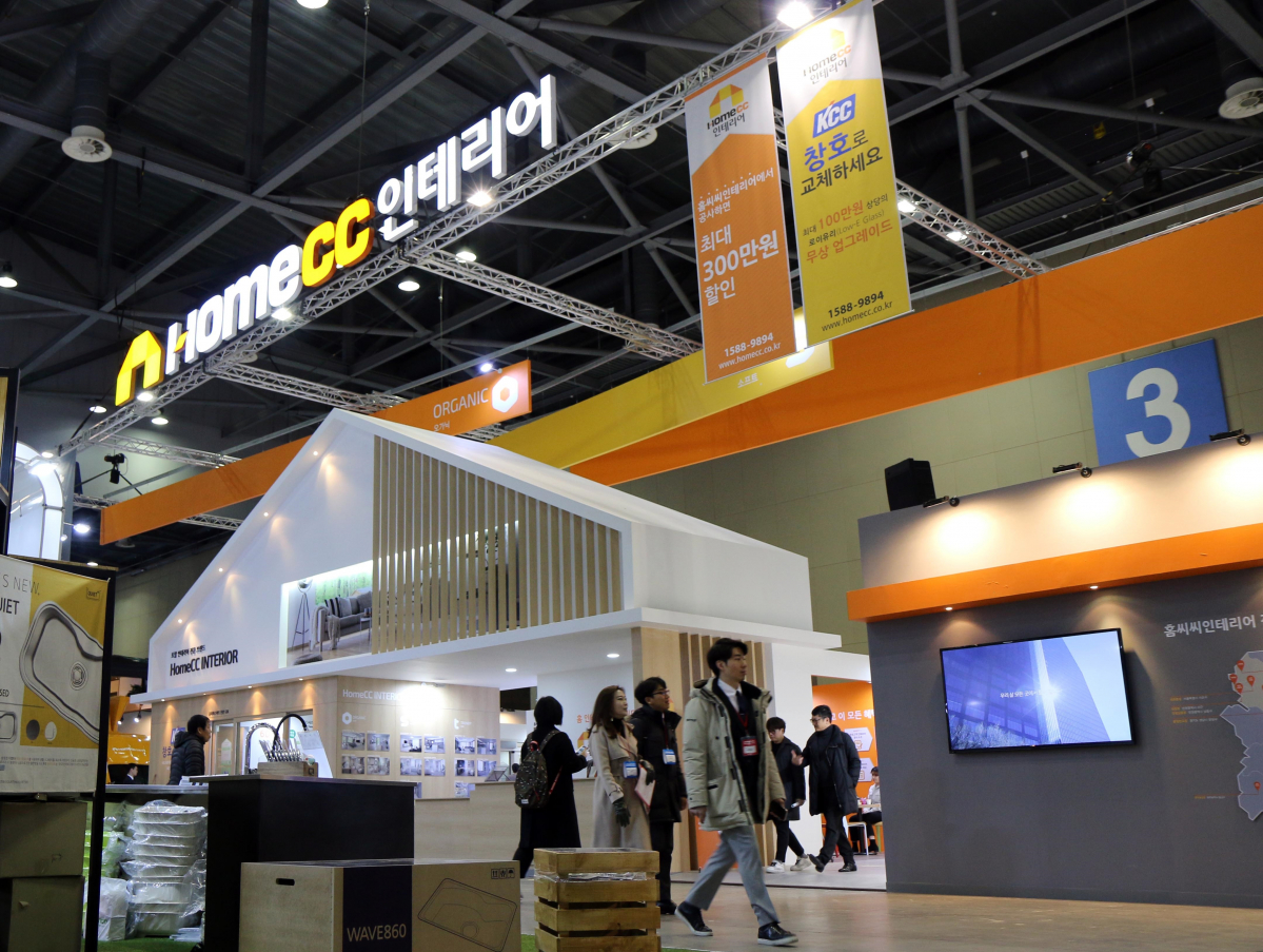 ▲코리아빌드 2019 홈씨씨인테리어 부스 전경(사진 제공=KCC)