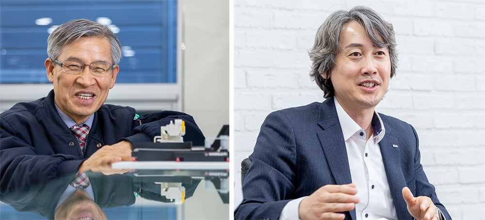 ▲이달의 기능한국인 김익진 아이엔테코㈜ 대표(왼쪽) 강상도 엠피닉스㈜ 대표(고용노동부)